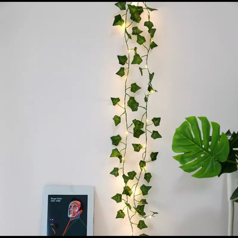 NEW 6.5ft Artificial Leaf Ivy String Lights Vine Garland Wreath Hanging